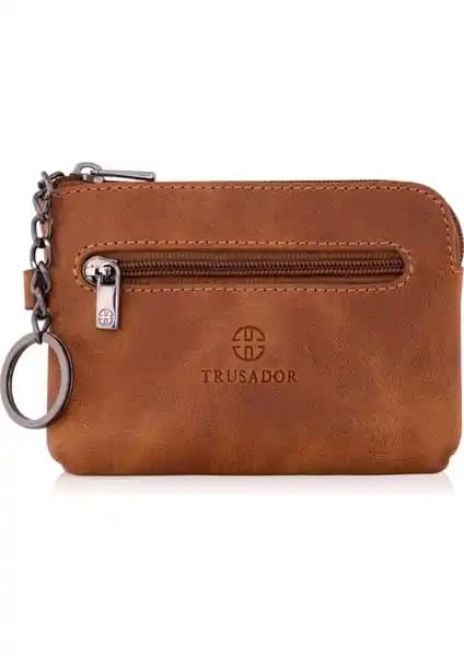 Trusador Milano Taba Fermuarlı Mini Boy Kese Cüzdan Şıklık ve İşlevselliğin Birleşimi