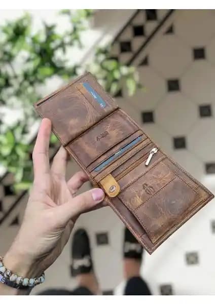 Visso Visso 111 Deri Erkek Cüzdanı Kişiye Özel Bozuk Para ve Kart Bölmeli Şık Tasarım