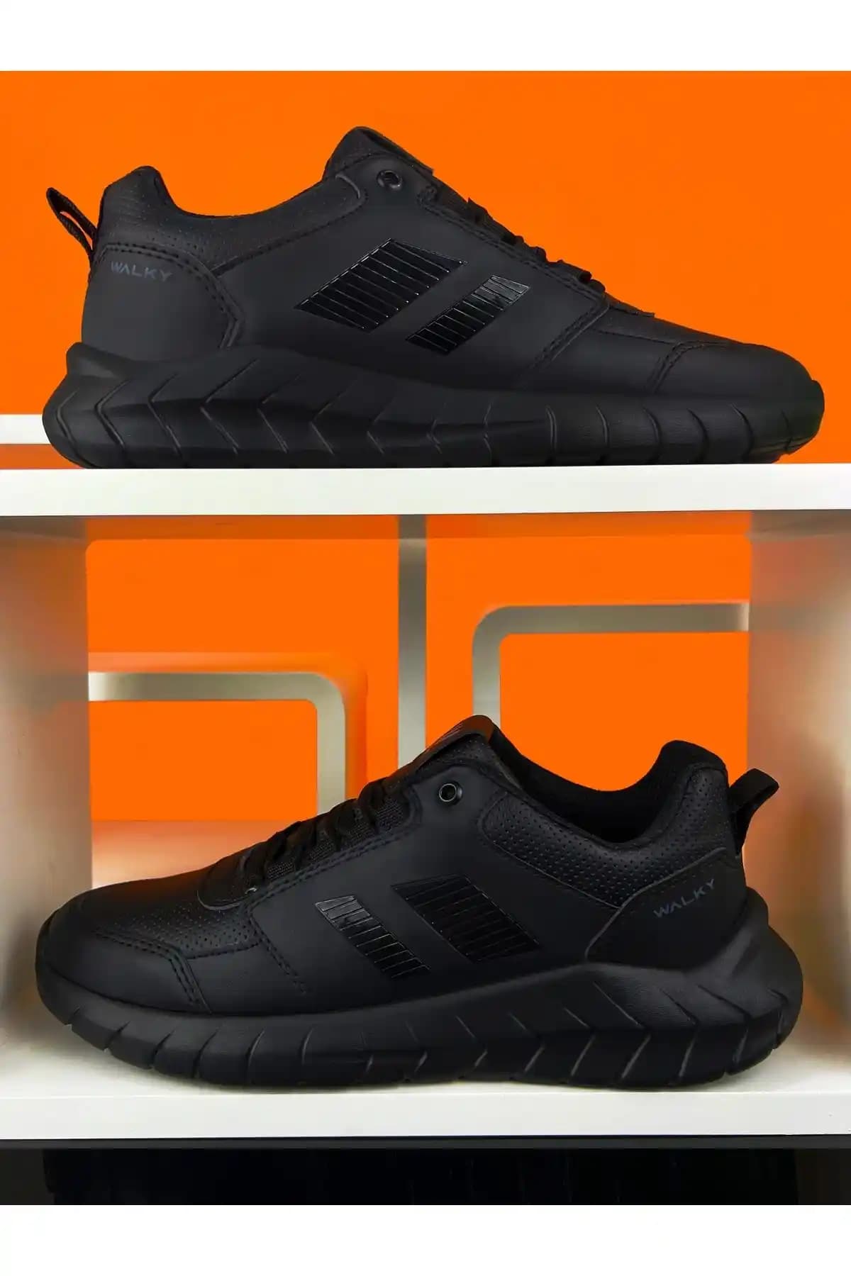 Walky Jaws Siyah Erkek Günlük Spor Ayakkabısı Hafif ve Konforlu Tasarım