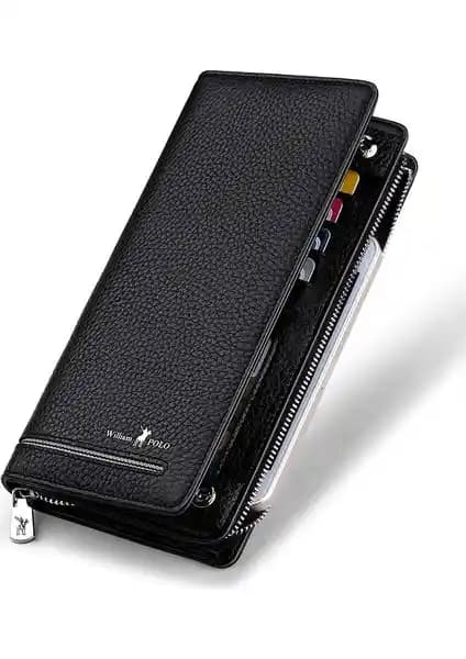 William Polo İtalyan Deri Uzun Erkek Cüzdanı: Şıklık ve Dayanıklılık Bir Arada