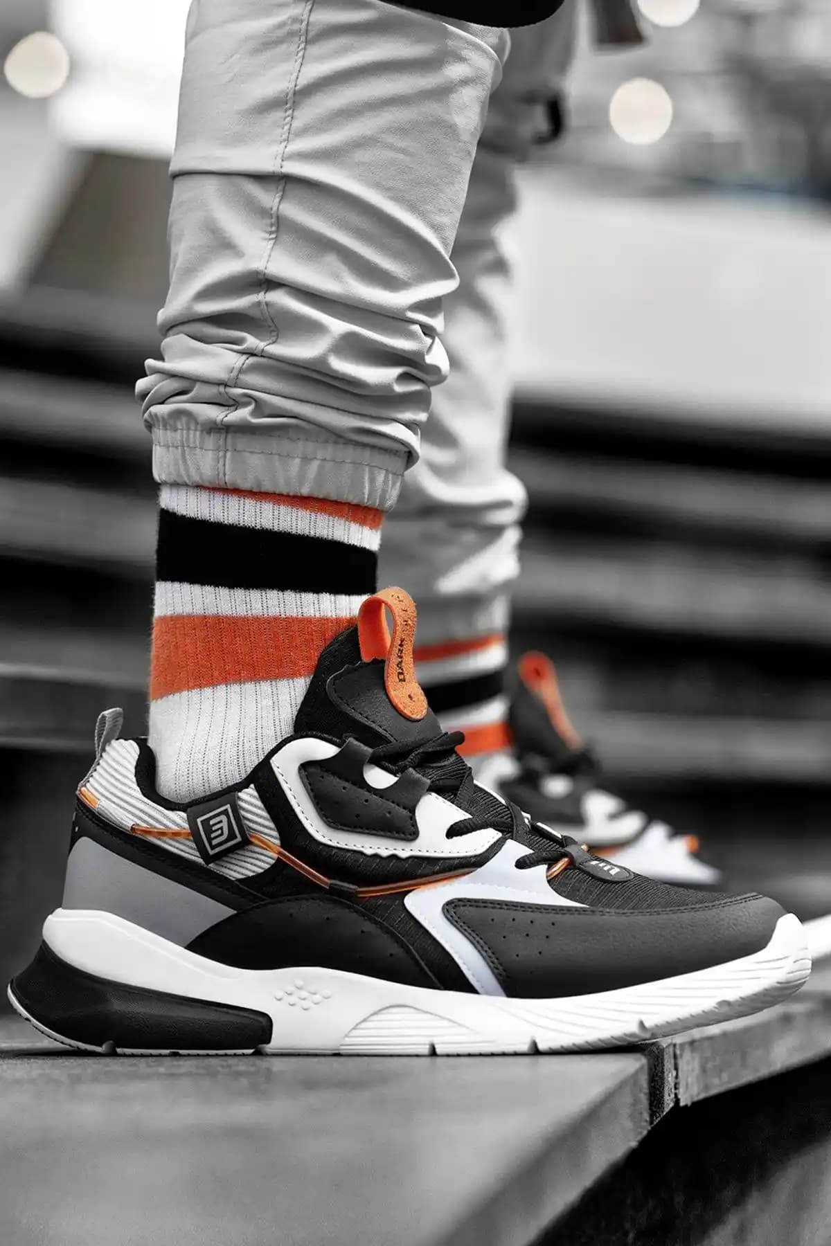 Dark Seer Siyah Beyaz Buz Unisex Sneaker Şık ve Konforlu Günlük Spor Ayakkabı