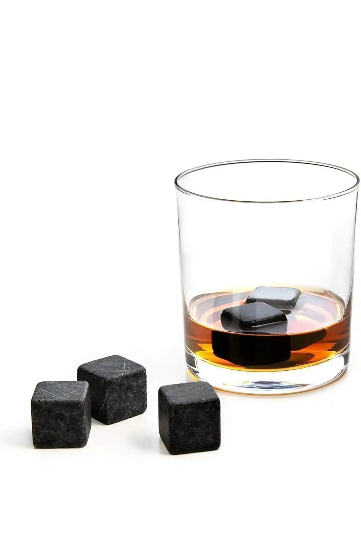 Doğal Mermer Buz Taşı Seti ile İçeceklerinizi Şık ve Sağlıklı Soğutun