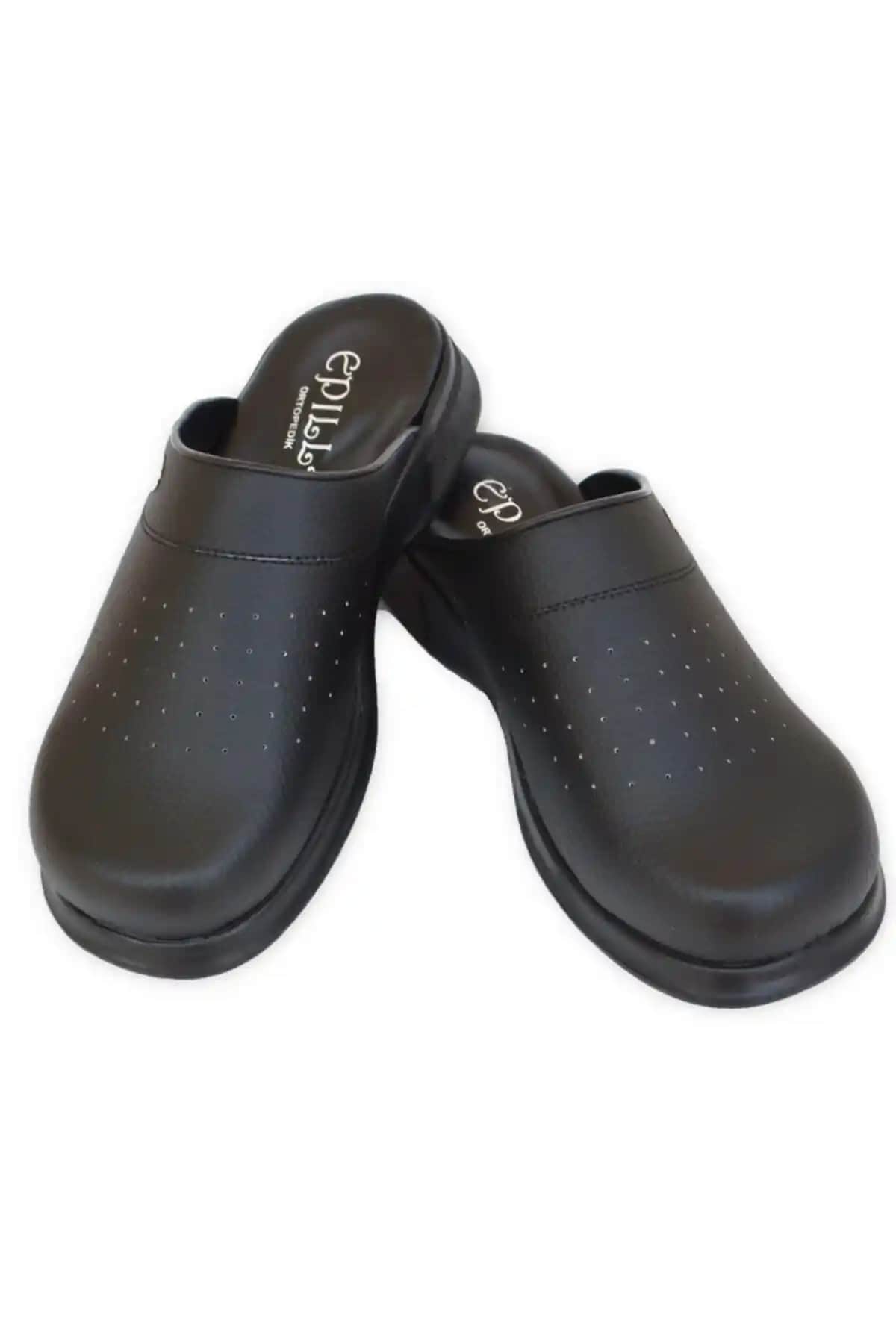 Epilla Siyah Anatomik Ortopedik Sabo Terlik Günlük Kullanım ve Sağlık İçin Uygun