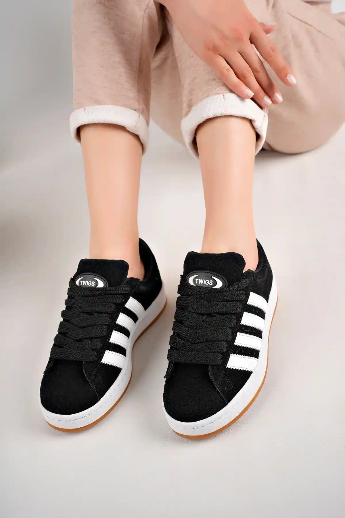 Freemax Spor Sneaker Siyah Beyaz Hakiki Deri ve Hafif Tabanlı Konforlu Ayakkabı