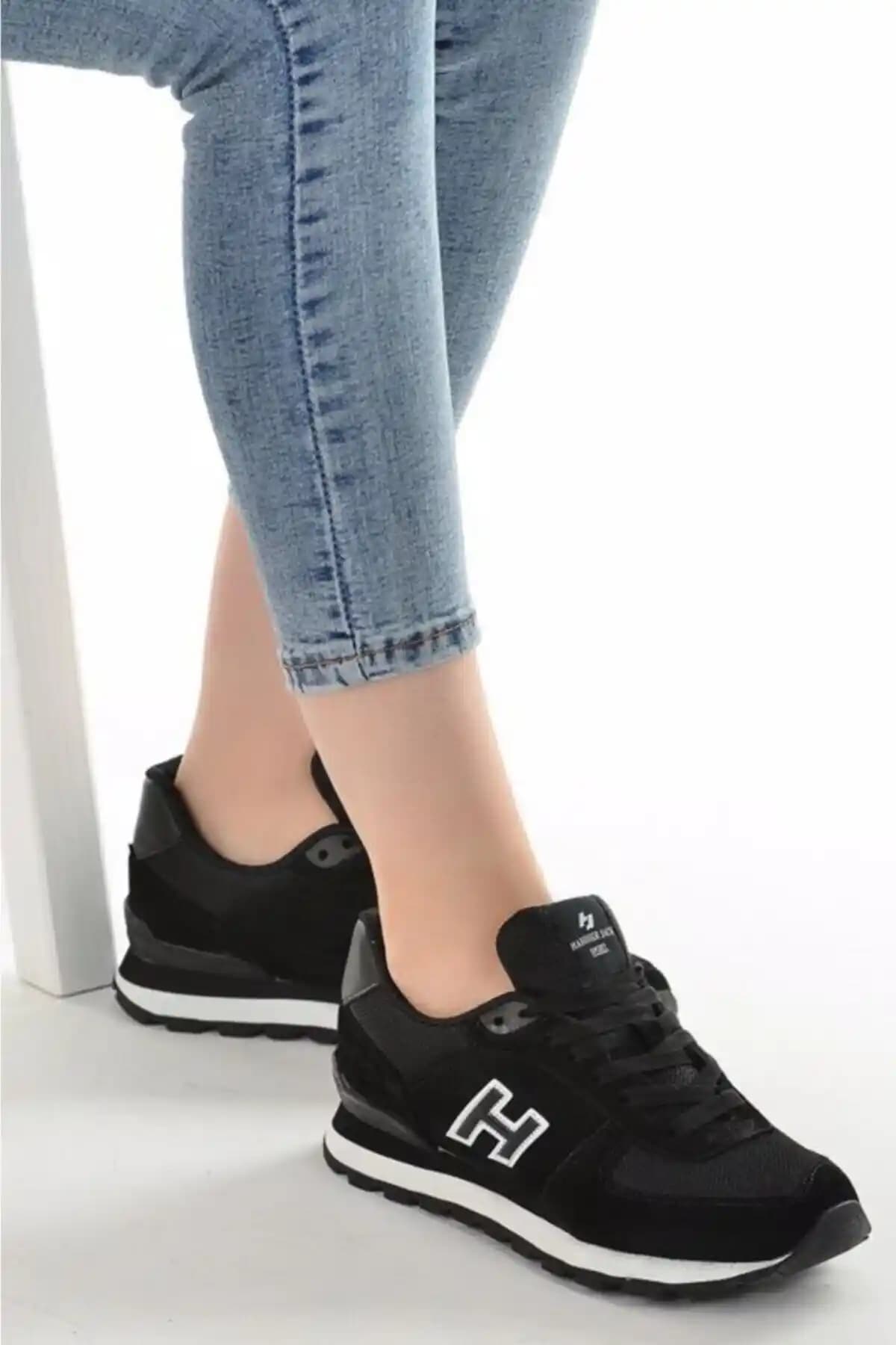 Hammer Jack Siyah Hakiki Deri Spor Ayakkabı: Şıklık ve Konforun Buluşması