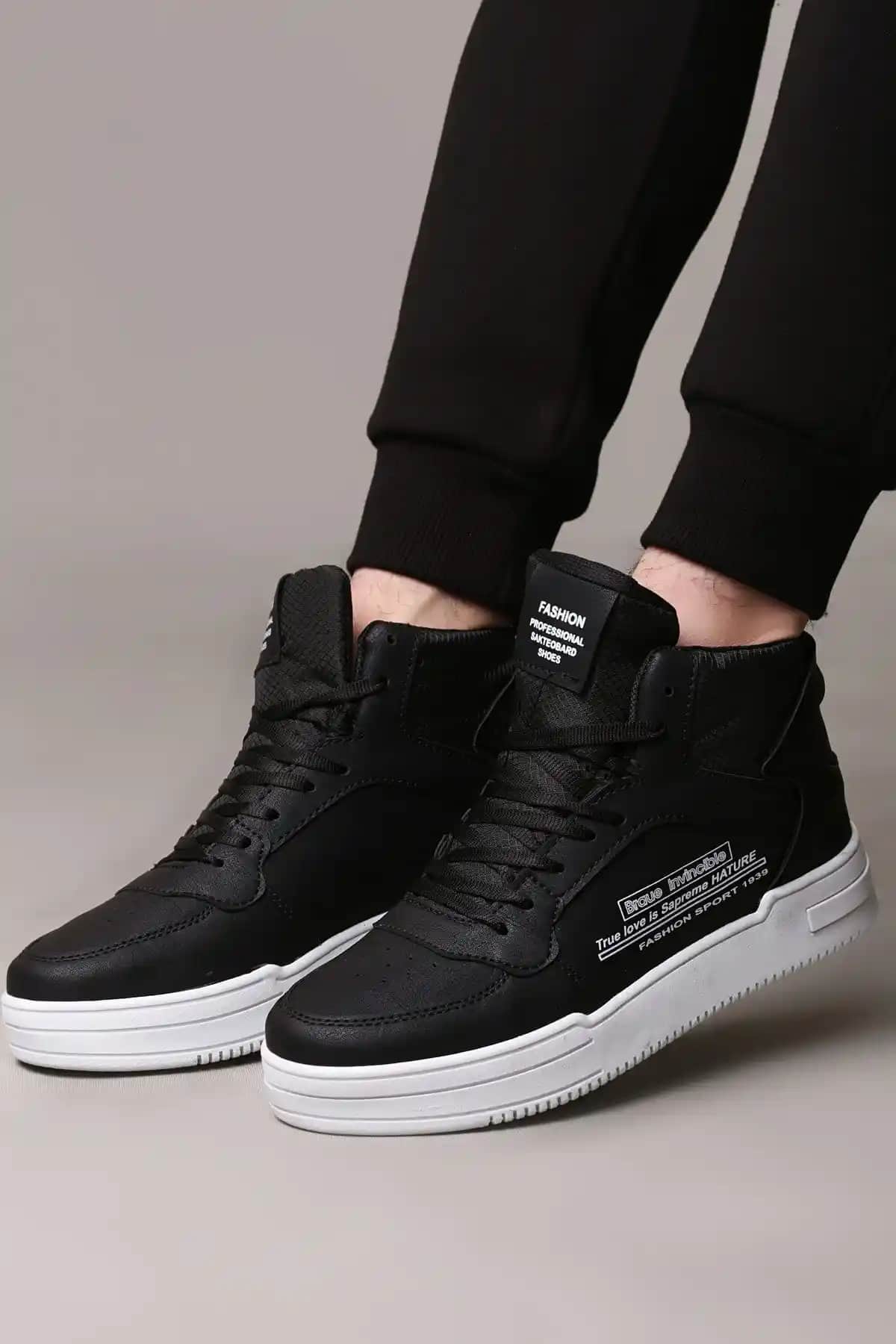 Lord's Siyah Beyaz Unisex Yüksek Bilekli Spor Ayakkabı Özellikleri ve Kullanım Alanları