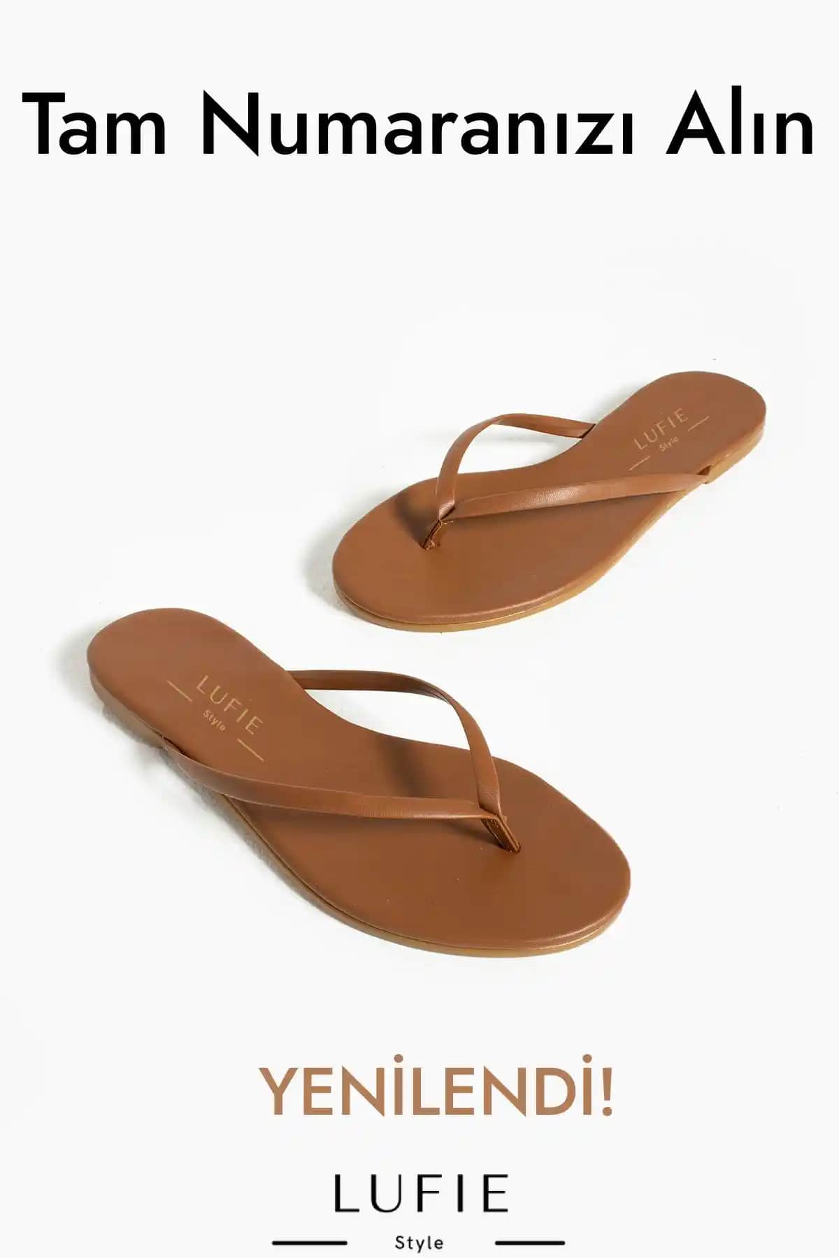 Lufie Kadın Parmak Arası Terlik Kahve: Yaz için Şık ve Konforlu Ayakkabı Seçeneği