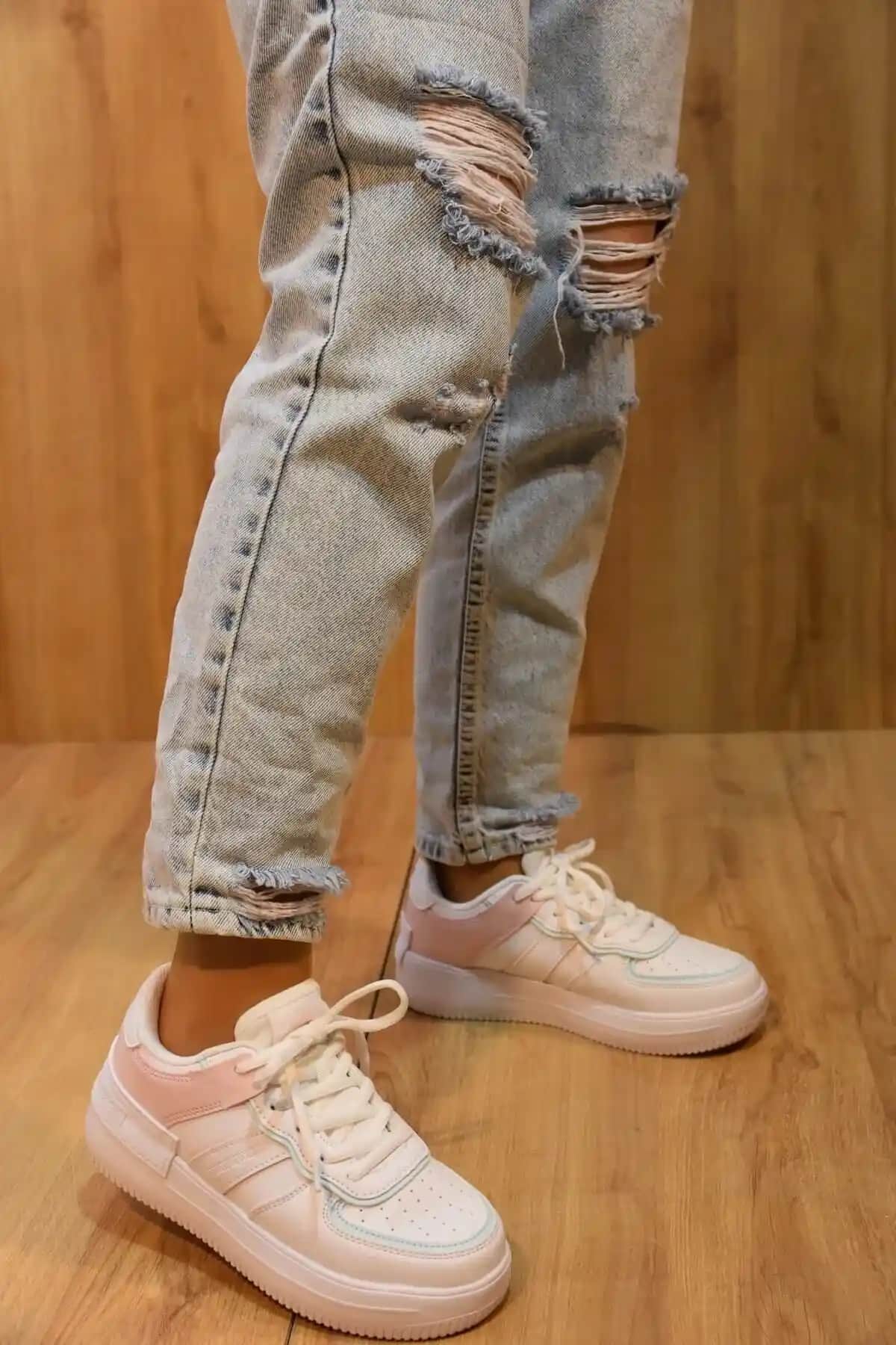 Lumberjack Freya Wmn 3FX Kadın Sneaker Ayakkabı Beyaz ve Pembe Renk Seçenekleriyle