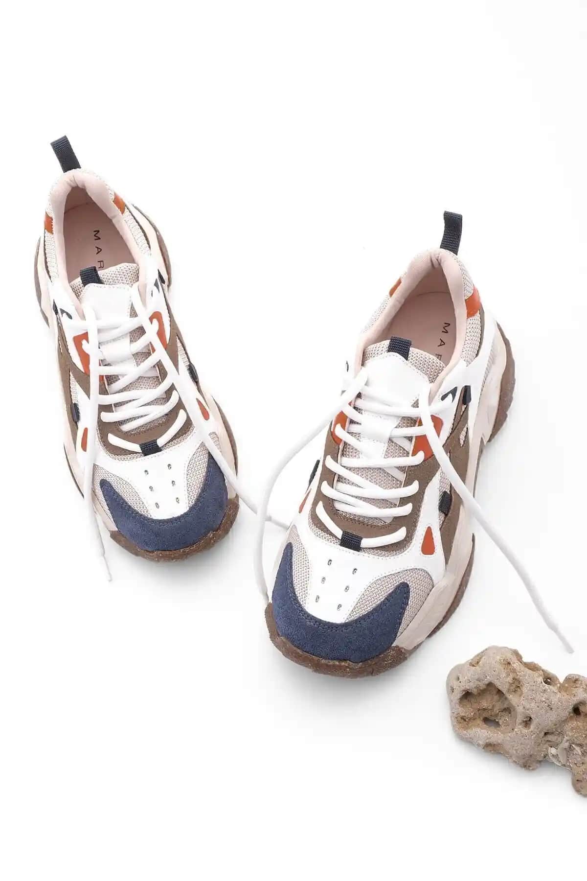 Marjin Edisa Pudra Kadın Yüksek Taban Sneaker Modern ve Konforlu Tasarımıyla Günlük Kullanım İçin Ideal