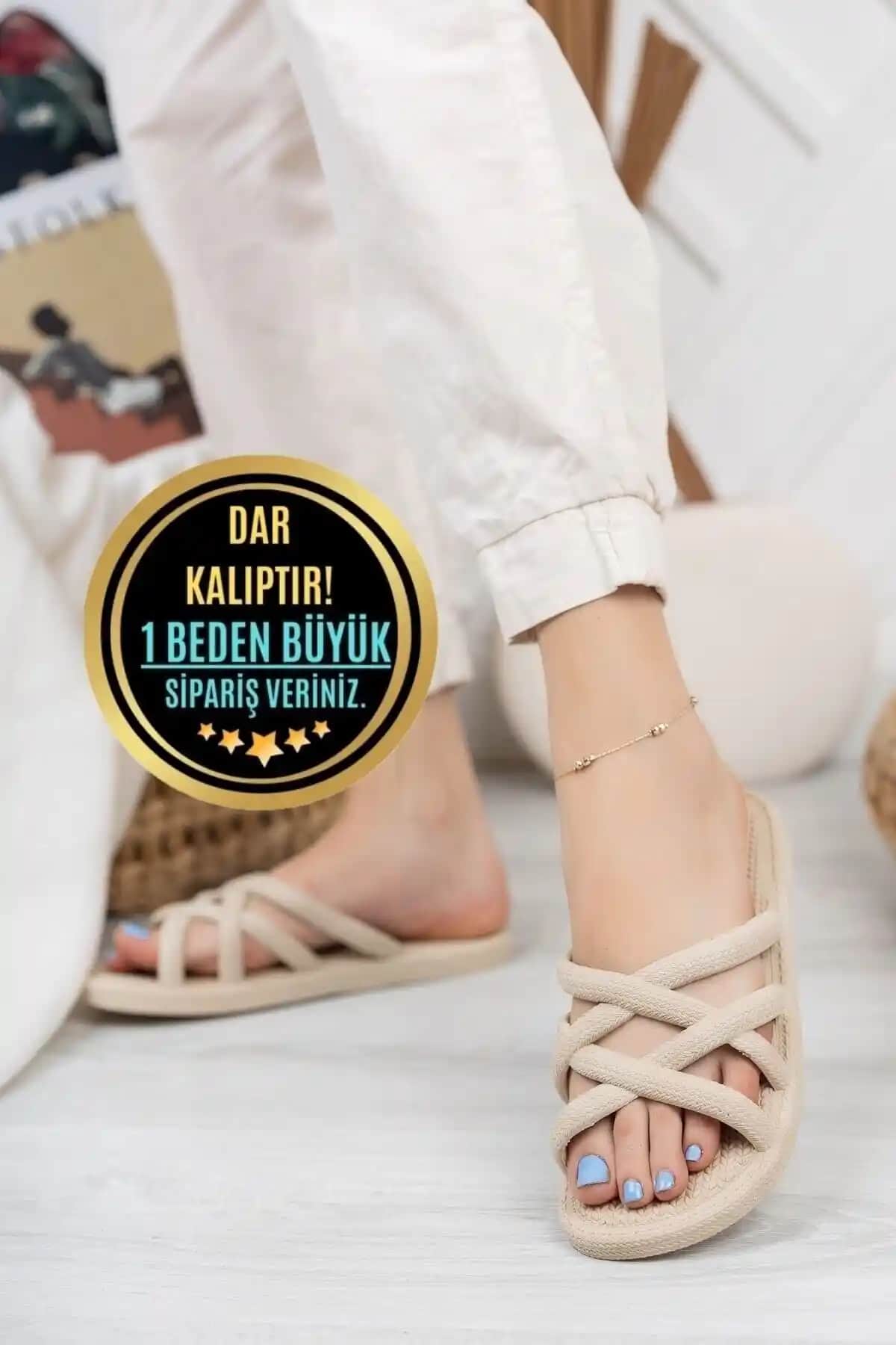 Modafırsat Bej Kaymaz Taban Kadın Terlikleri: Rahat ve Şık Günlük Kullanım İçin Uygun