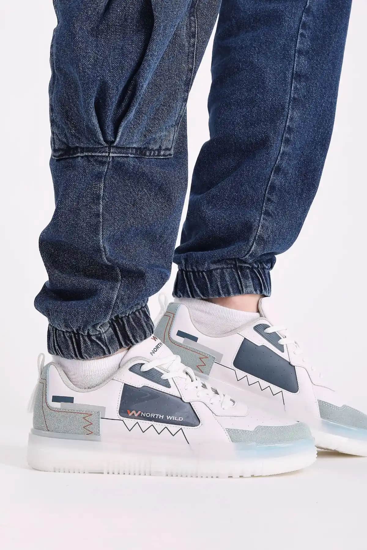 NORTH WİLD Gezegen Uniseks Spor Ayakkabıları Beyaz Mavi - Konfor ve Şıklık Bir Arada