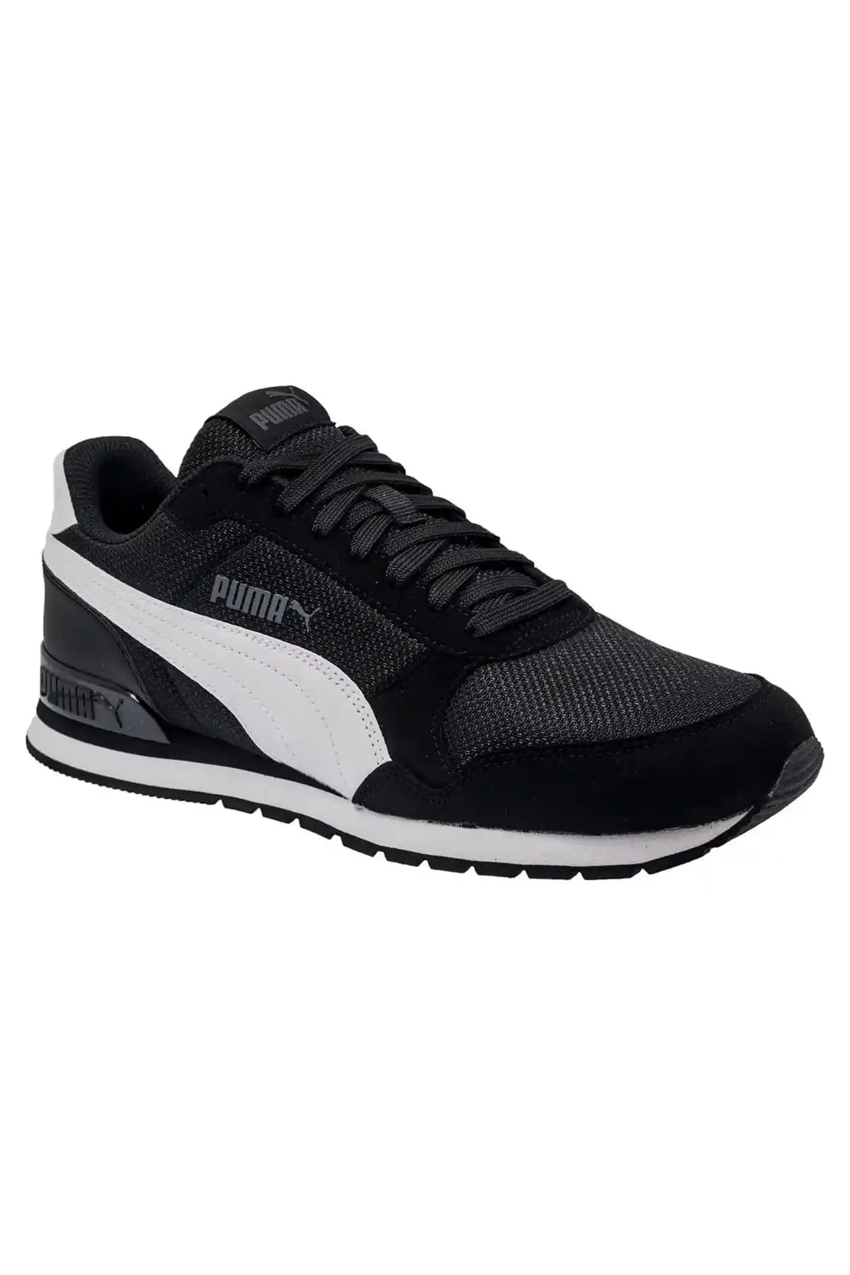 Puma Runner V2 Mesh Erkek Siyah Spor Ayakkabı Günlük ve Spor Kullanımına Uygun