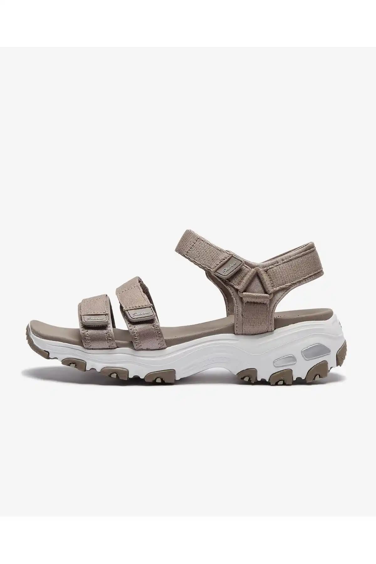 Skechers D'lites Fresh Catch Kadın Bej Sandalet Rahatlık ve Şıklık Sunar