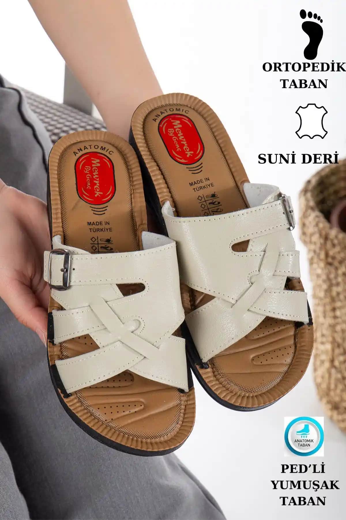 Slipcat Kadın Ultra Yumuşak Soft Taban Dolgu Topuk Ortopedik Günlük Terlik