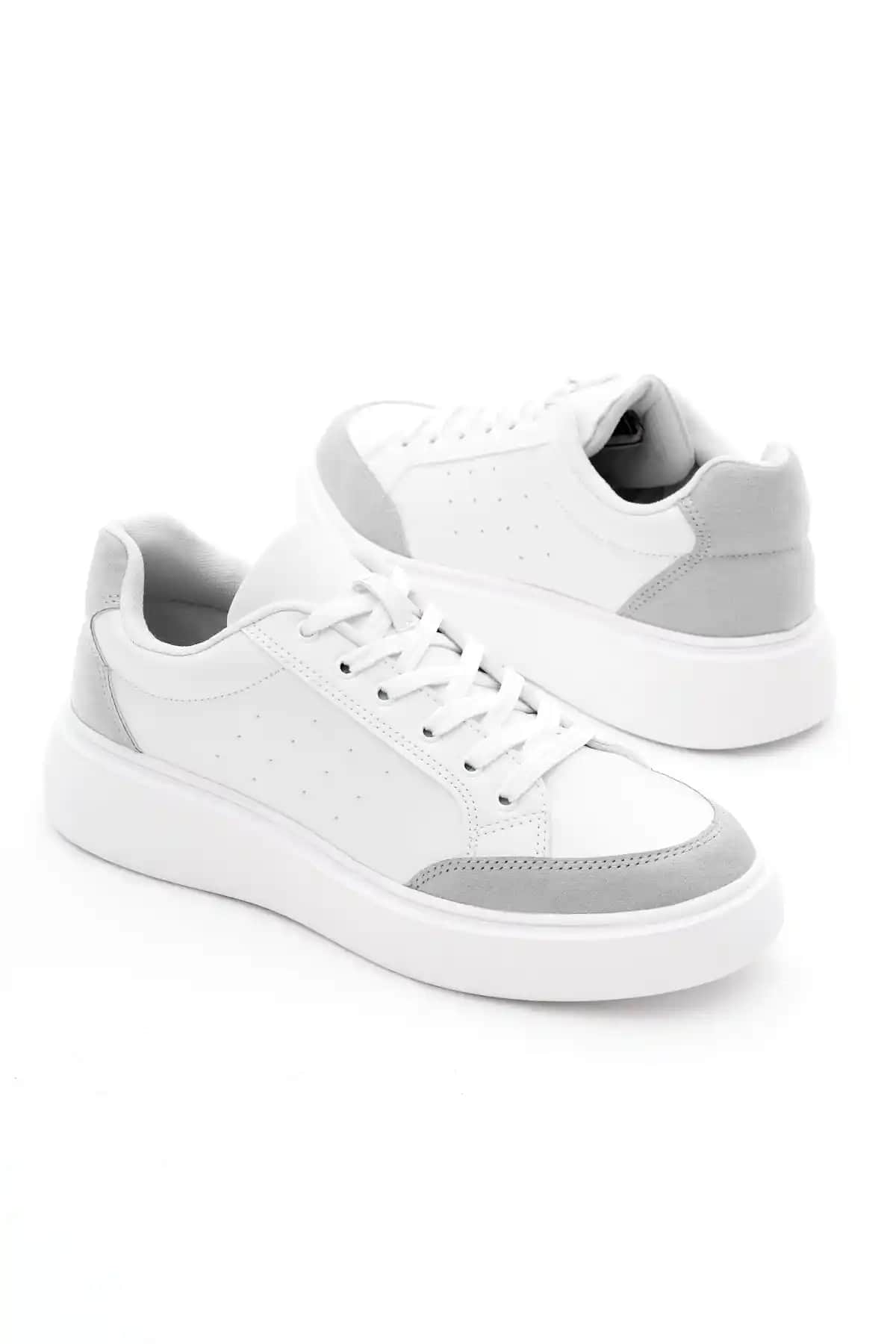 Tonny Black Kadın Beyaz Gri Poli Taban Bağcıklı Spor Ayakkabı Kullanım ve Tasarım Özellikleri