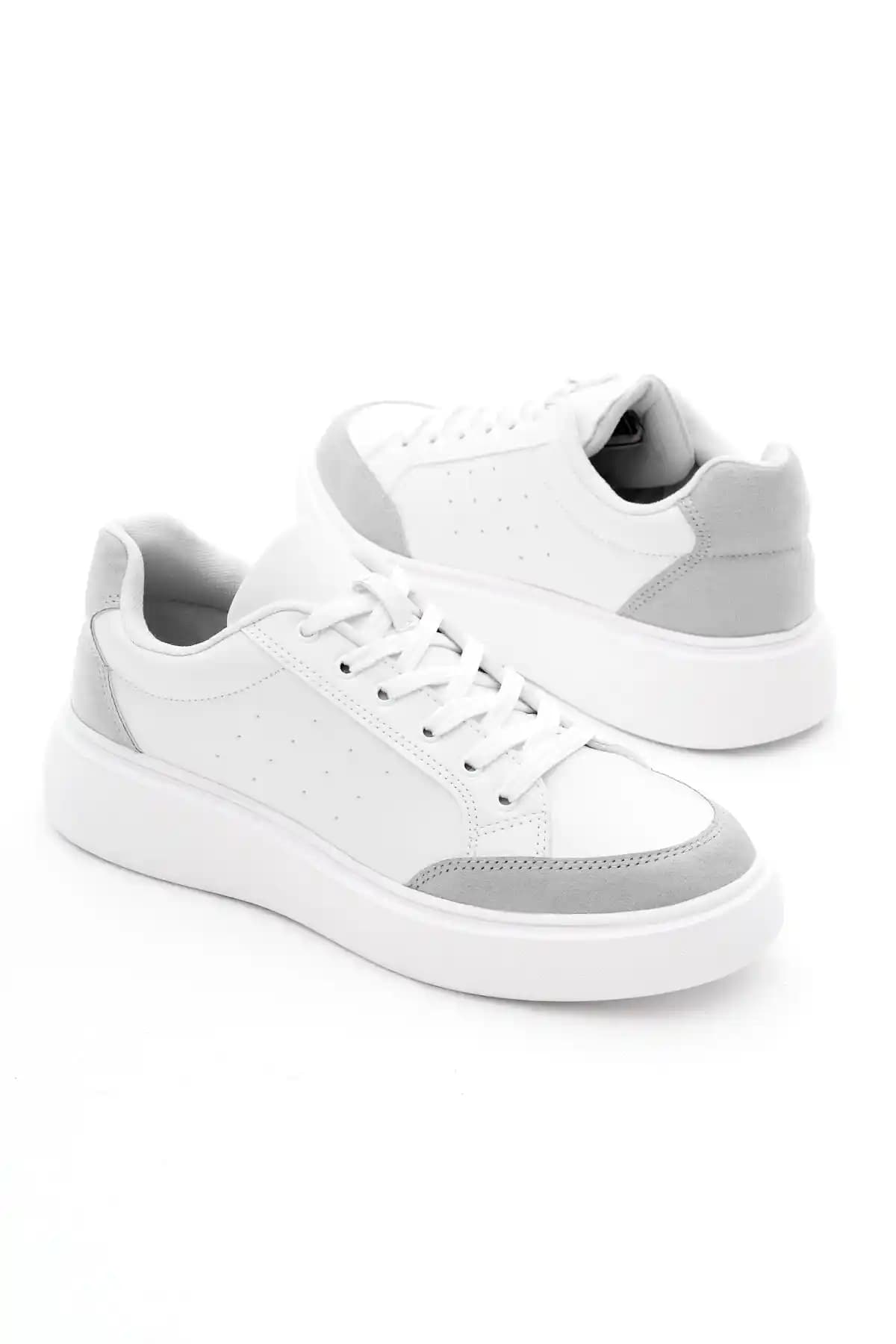 Tonny Black Kadın Beyaz Gri Poli Taban Bağcıklı Spor Ayakkabı Kullanım ve Tasarım Özellikleri