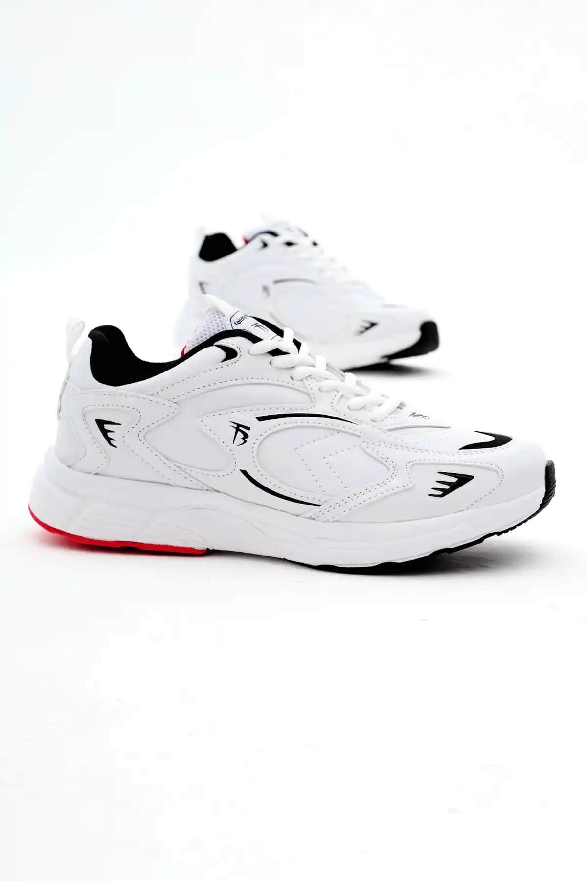 Tonny Black Unisex Beyaz Cilt Faylon Taban Rahat ve Şık Günlük Ayakkabı