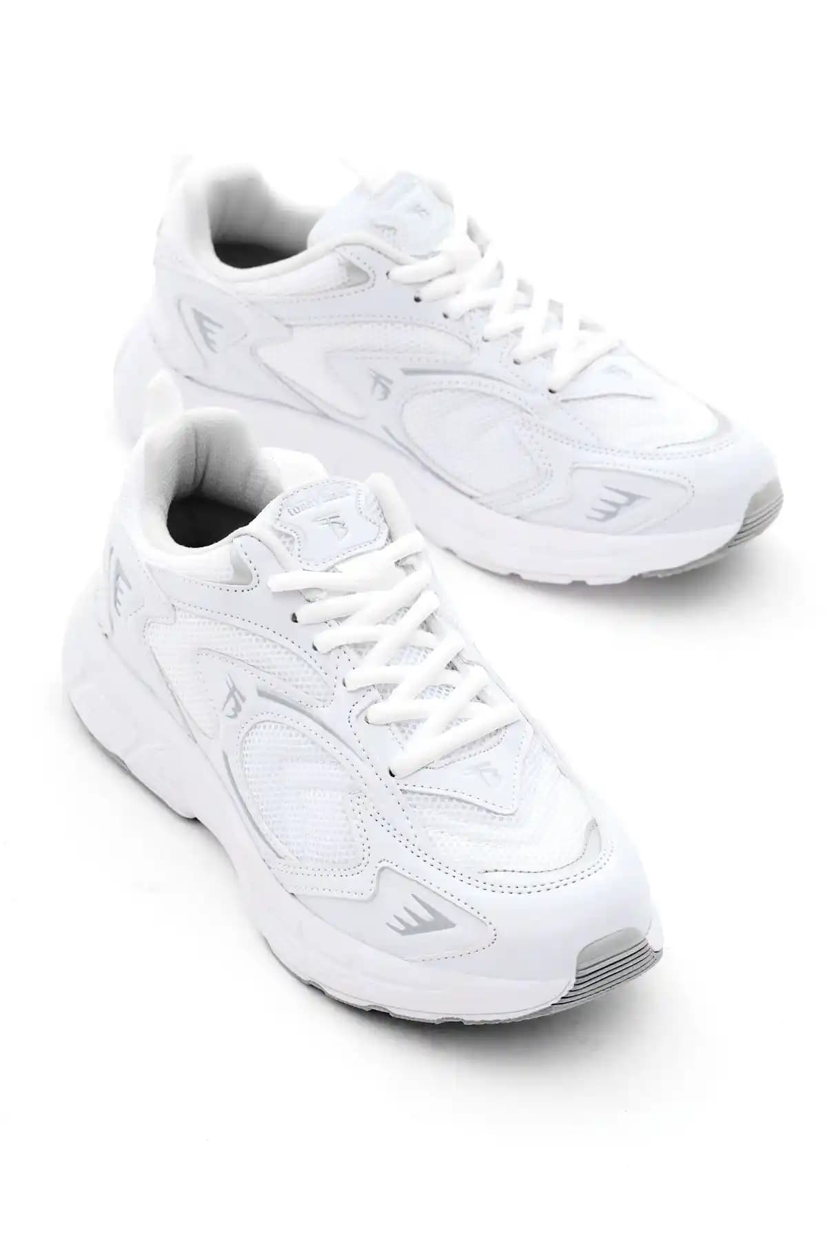 Tonny Black Unisex Beyaz Faylon Taban Rahat Kalıp Ayakkabı - Günlük ve Spor Kullanım İçin