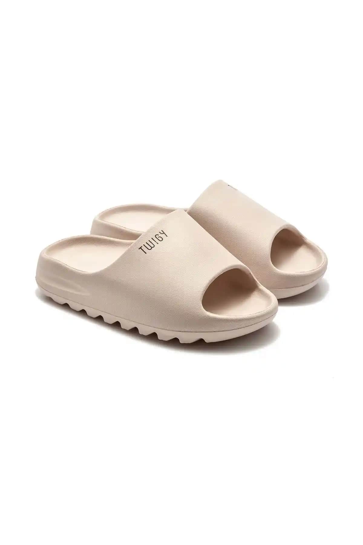 Twigy Space Kadın Terlikleri Bej Renkli Şık ve Rahat Günlük Kullanım İçin