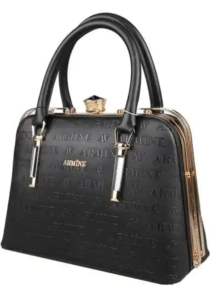 Armine Kadın Omuz Çantası 339 Vizon Baskılı Modern ve Fonksiyonel Tasarım