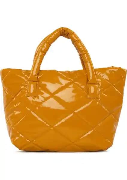 Bagmori Sarı Kapitone Şişme Çanta: Modern ve Şık Günlük Kullanım Çantası Özellikleri