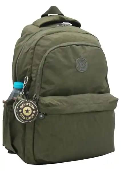 Bevitton Haki Kadın Su Geçirmez Kumaş Sırt Çantası Günlük ve Şık Kullanım İçin