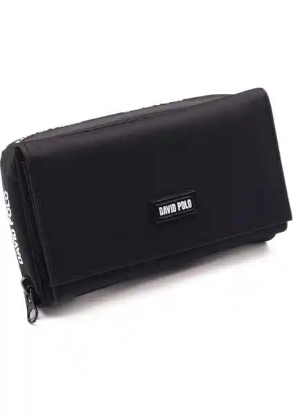 Bukili Bags Siyah Renkli Büyük Boy Çok Bölmeli Kadın Cüzdanı Günlük Kullanım İçin Uygun