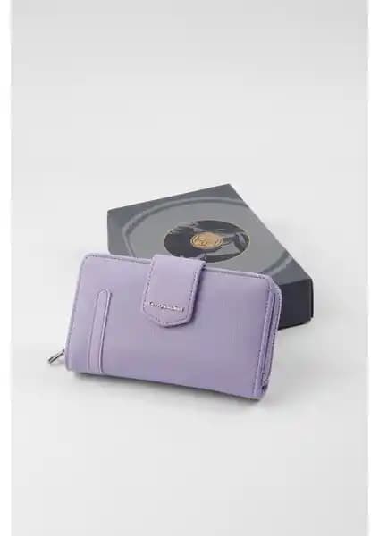 Cengiz Pakel Orta Boy Kadın Cüzdanı Lila Renk Şıklık ve Fonksiyonellik Bir Arada