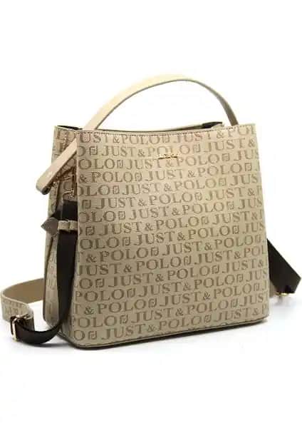 Just Polo Vizon Kadın Baskılı El ve Omuz Çantası Şıklık ve Fonksiyonellik Sunan Tasarım