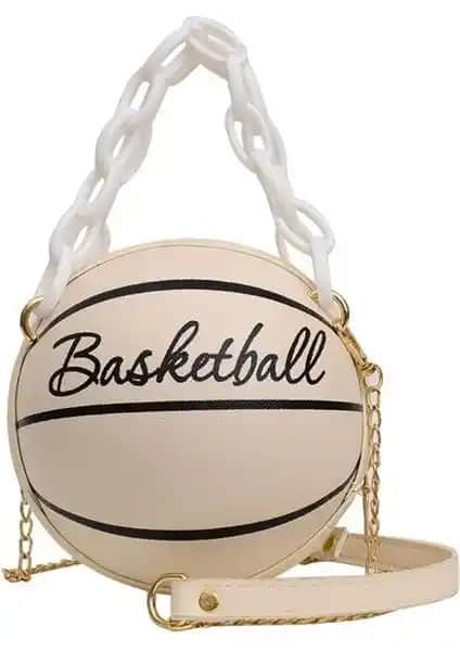 Kadınlar İçin Basketbol Şekilli Mini Zincir Çanta Şık ve Kullanışlı Tasarım