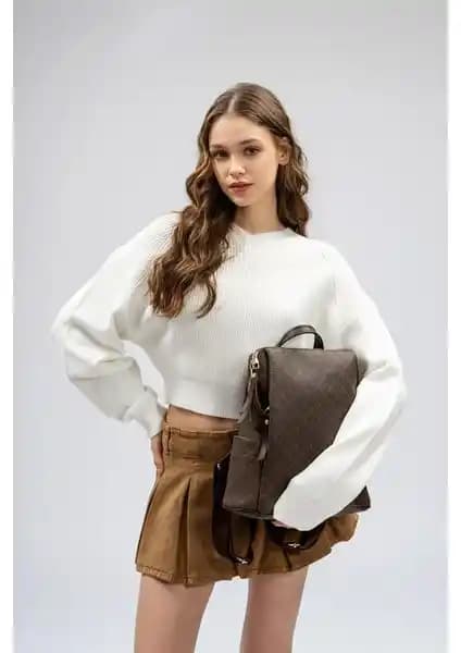 Lucky Bees Kadın Büyük Boy Sırt Çantası Şık ve Dayanıklı Suni Deri Tasarımıyla