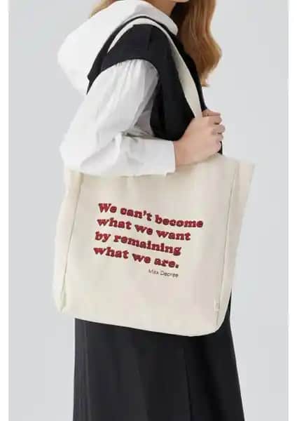 Manuka Baskılı Körüklü Bez Çanta Max Depree Dayanıklı ve Şık Tasarımıyla Günlük Kullanım İçin Uygun