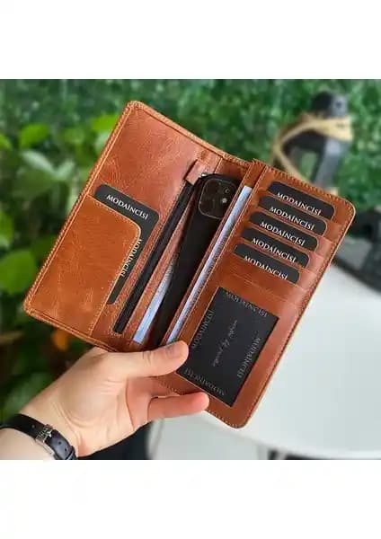 Modica Boston Deri Telefon Bölmeli Erkek Cüzdanı Şıklık ve Fonksiyonellik Bir Arada
