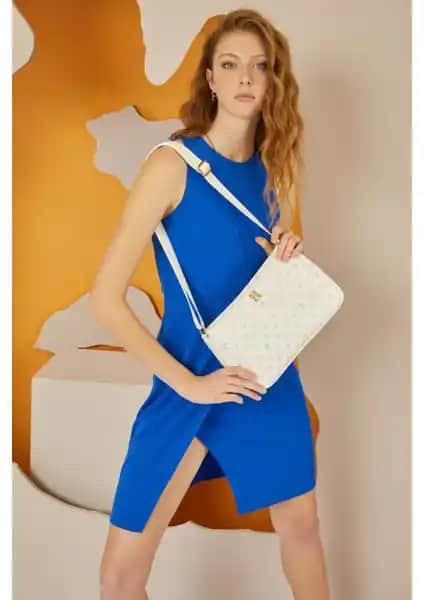 Pierre Cardin Beyaz Kadın Omuz Çantası Günlük Kullanım İçin Şık ve Dayanıklı Tasarım