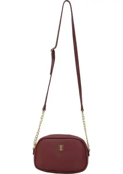 Pierre Cardin Bordo Kadın Çapraz Çanta Günlük Kullanım İçin Şık ve Fonksiyonel Tasarım