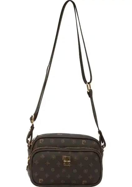 Pierre Cardin Kadın Kahverengi Monogram Çapraz Çanta Şıklık ve Fonksiyonelliğin Buluşması