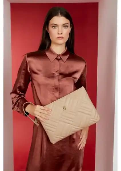 Pierre Cardin Kadın Lux Soft Asos Vizon Portföy Çanta Şıklık ve Fonksiyonellik Bir Arada