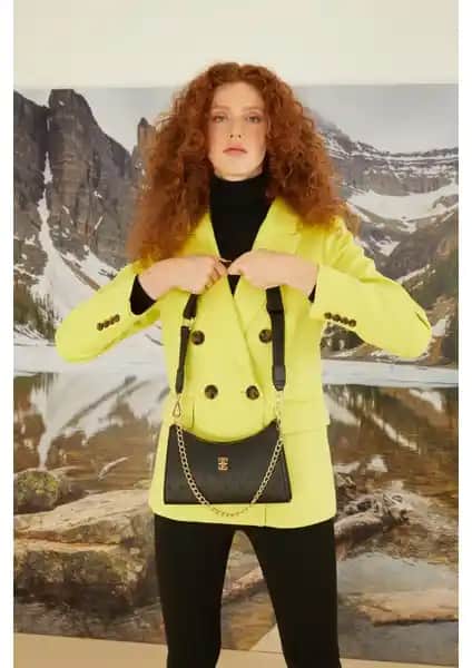 Pierre Cardin Kadın Siyah Floater Omuz Çantası Modern ve Şık Tasarım