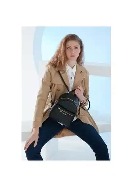 Pierre Cardin Kadın Siyah Floater Sırt Çantası Günlük ve Şık Kullanım İçin Tasarlandı