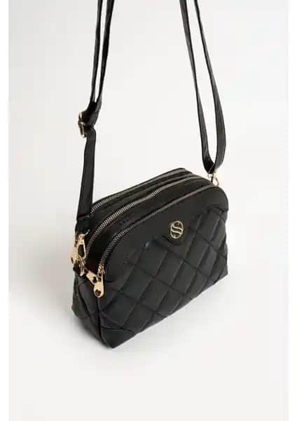 Sanmorris Kadın Ayarlanabilir Çapraz Askılı 4 Bölmeli Şık Günlük Çanta