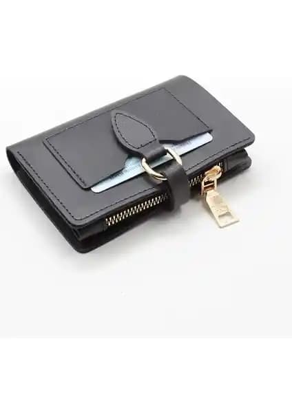 Womancraft Kadın Siyah Deri Cüzdanı Şıklık ve Fonksiyonellik Bir Arada