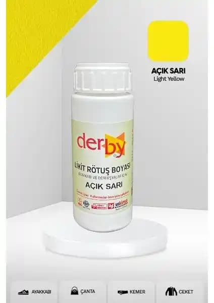 Derby Deri Eşyalar İçin Örtücü Yoğun Rötuş Boyası 100 ml ile Küçük Hasarları Kapatın