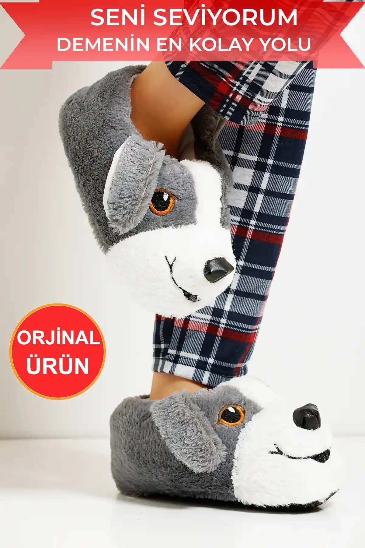 Devida Yumuşak Taban Sevimli Köpek Panduf: Konforlu ve Sıcak Kışlık Ev Ayakkabısı