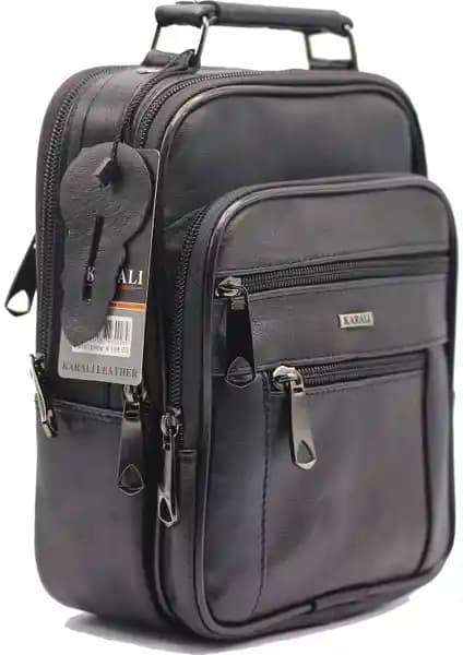 Karalı Erkek El Omuz Çantası Siyah Renk: Şıklık ve Fonksiyonellik Bir Arada