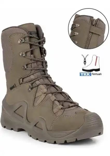 YDS Astor Fermuarlı Bot - Dayanıklılık ve Konforu Bir Arada Sunan Haki Taktik Bot