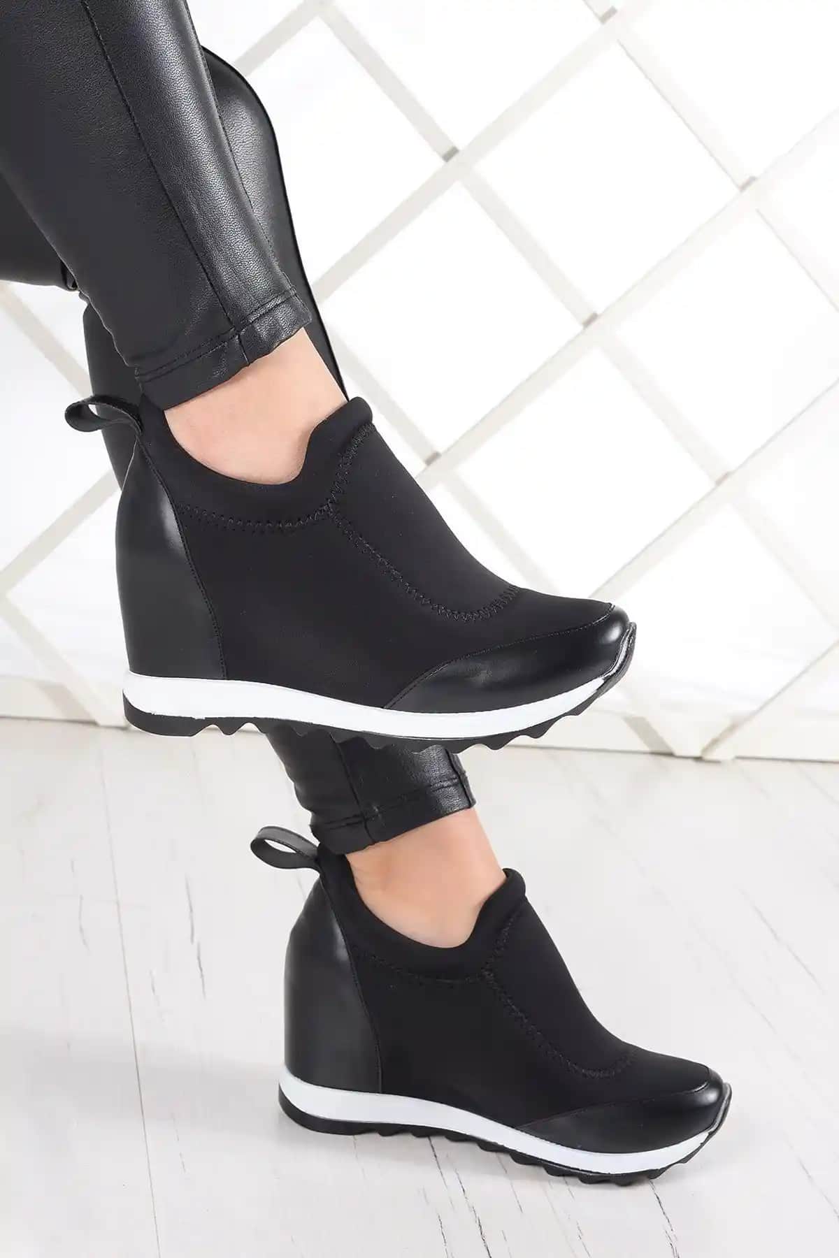 Erkan Saçmacı Anastasia Siyah Gizli Dolgu Ön Yüz Streç Spor Ayakkabı İnceleme ve Özellikleri