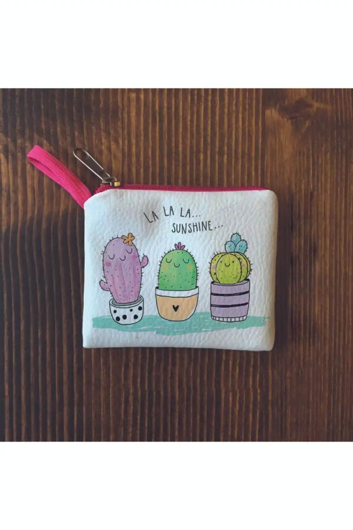 Filemo Tasarım Kadın Beyaz Kaktüslü ve Renkli Bozuk Para Cüzdanları Karşılaştırması