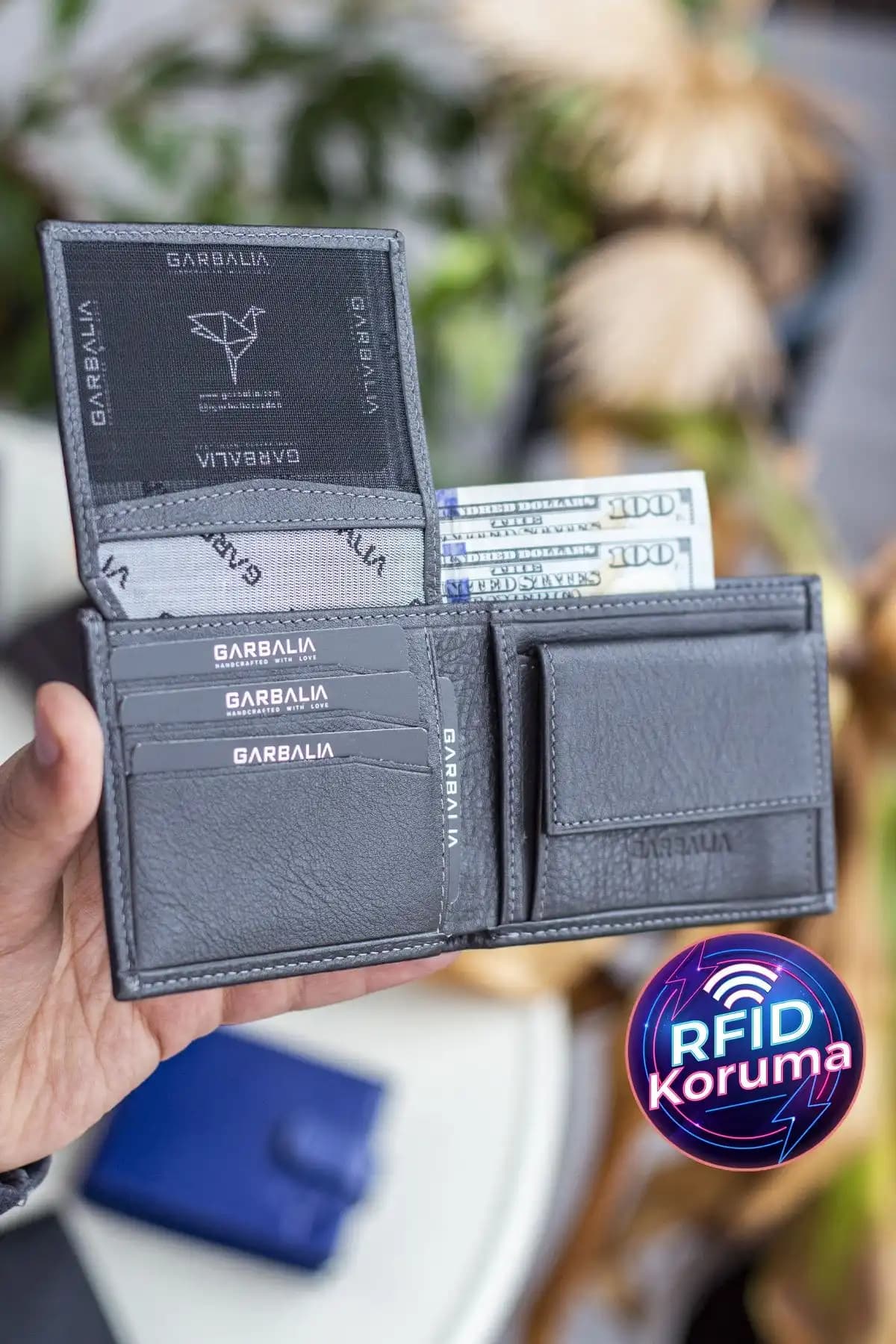 Garbalia Hakiki Deri Bozuk Para Gözlü RFID Engelleyici Cüzdan Karşılaştırması 2