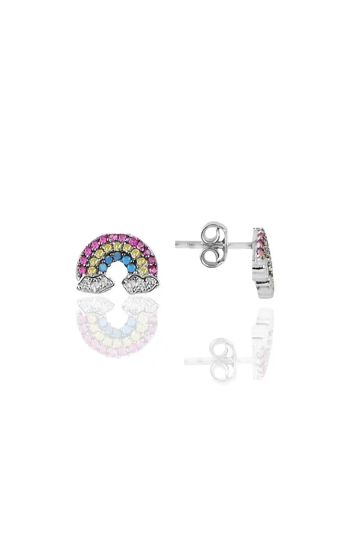 Söğütlü Silver Rodyumlu Gökkuşağı ve Kelebek Küpe Karşılaştırması