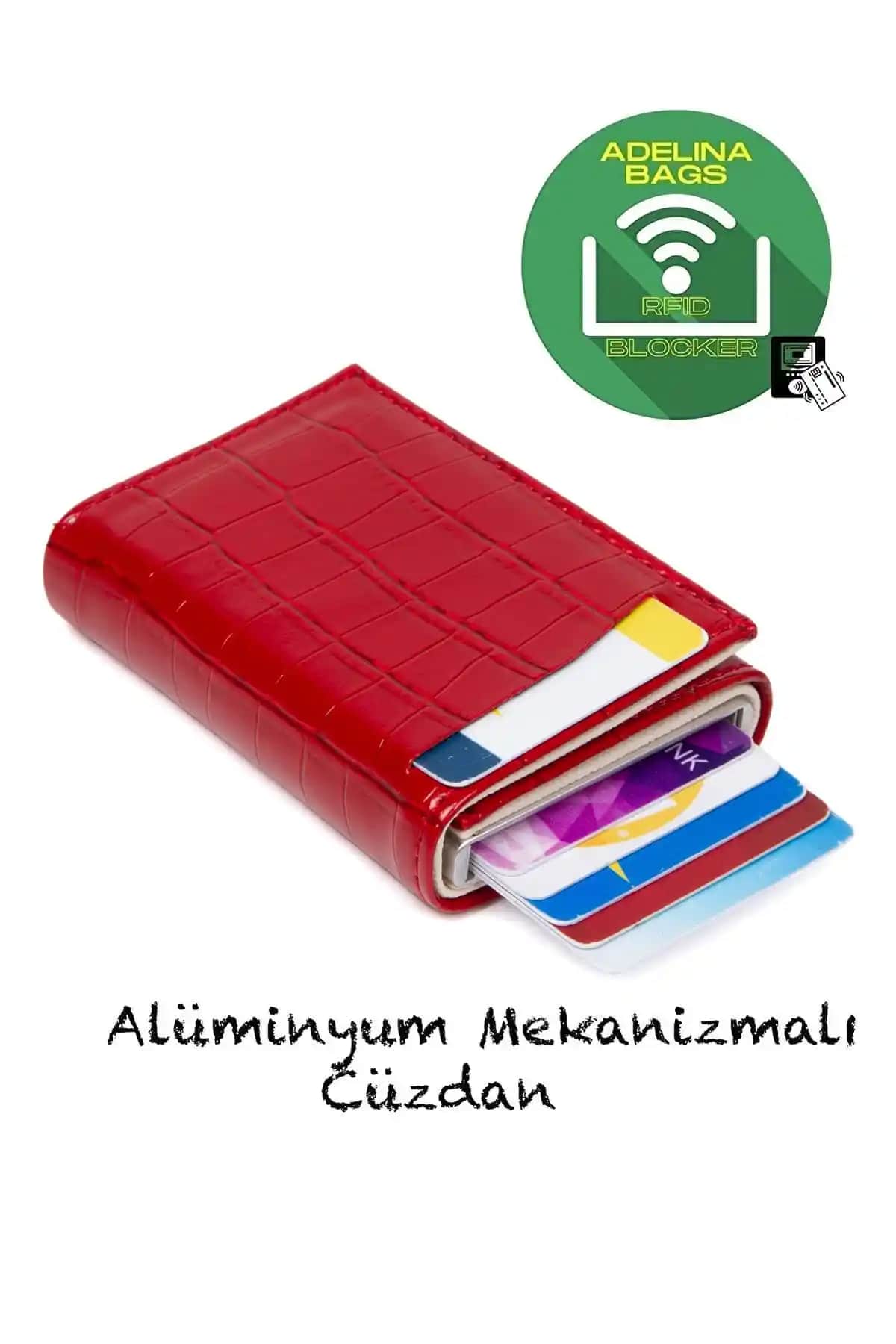 Adelina Kırmızı ve Fuşya Timsah Desenli Kartlık Cüzdan Karşılaştırması